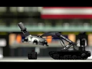 The Pox Box, about to be destroyed by a controlled detonation.