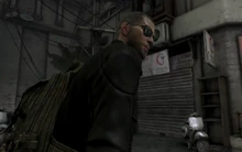 Sam Fisher in his civilian / undercover attire moments before changing into his Ops Suit.