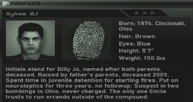 Billy Jo Sykes Splinter Cell Wiki Fandom