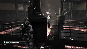 Double agent  hides from the RSS Rublev's captain, who threatens to blow up the ship to prevent capture of the vessel.