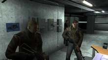 Grinko's mercenaries are notified of an intruder (Sam Fisher) that may be in the auditorium.