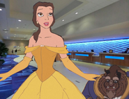 Belle and Beast on Lobby at Disneyland Hotel