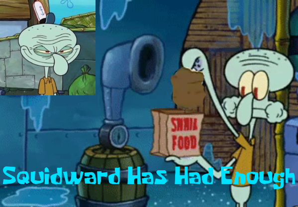 squidward twerking white background