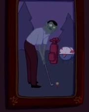 A picture of Hunson Abadeer and Peppermint Butler golfing together