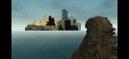 Godzilla witnessing Bowser's rampage.