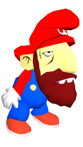 Hobo Mario Render