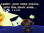 Darth Toad asking Mario to join the Dark Side
