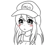 A drawing she drew of a Gender-bent SMG4 for Luke on X (formally Twitter)