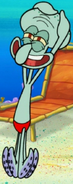 Squidward in red swimsuit