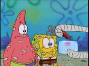 Patrick & Spongebob In Bandages, 1 Jellyfish, & Squidward's Arms in bandages