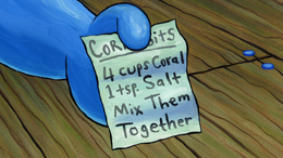 The ingredients for toasted coral bits