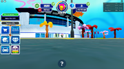 SpongeBob-themed stadium in Super NFL Tycoon during the Super Bowl event.