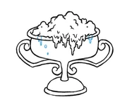 Squidward's trophy with mud in it