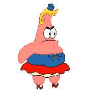 Patrick-in-Mrs-Puff-outfit-model