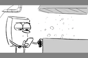 Storyboard panel with Plankton, singing a deleted song. (#2)