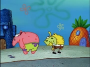 SpongeBob's house missing a window again.