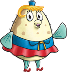 SpongeBob SquarePants Mrs. Puff Character Image Nickelodeon Painted Version