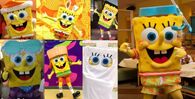 Several variations of the SpongeBob costumed character, most of which are only used during certain holidays or events