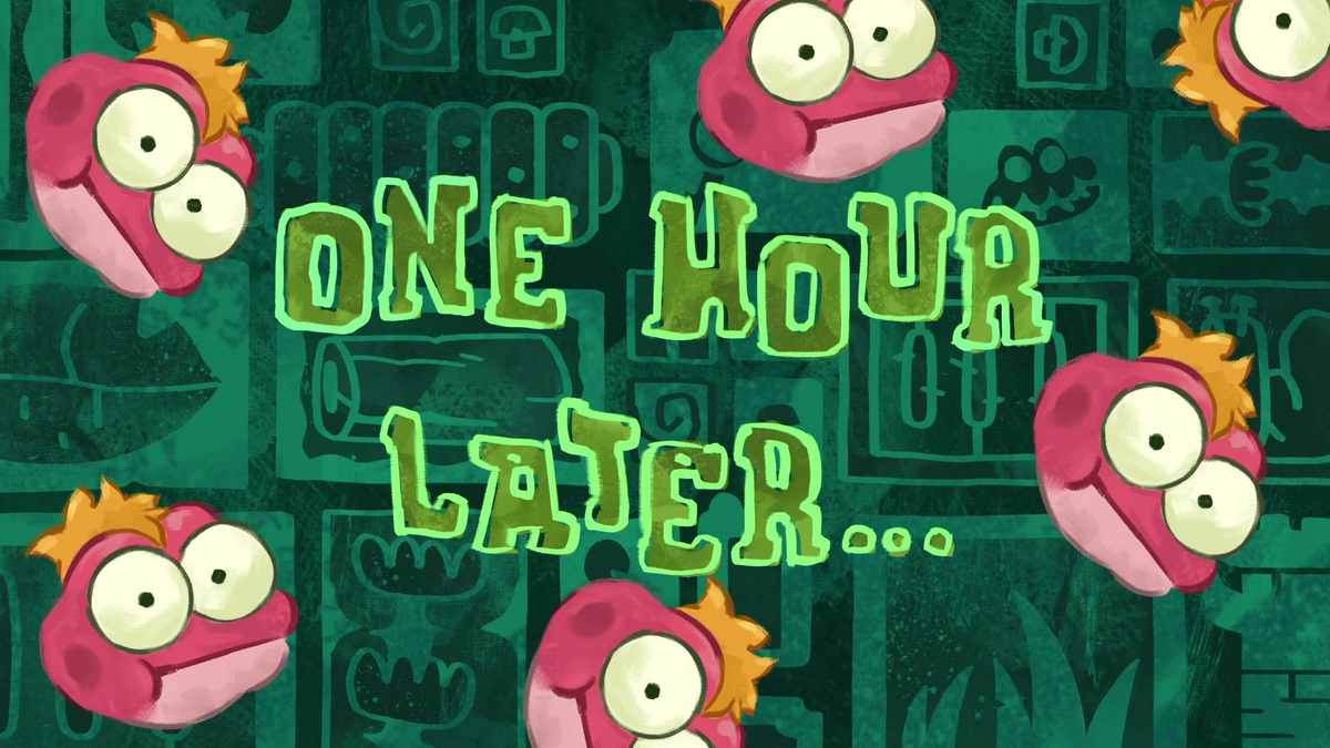 spongebob time cards background