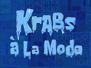 Krabs à la Mode title card