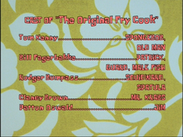 The Original Fry Cook credits