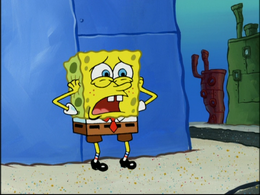 SpongeBob's red collar in Funny Pants