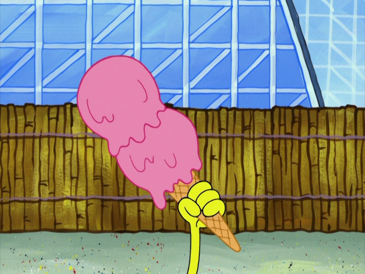 patrick star eating ice cream