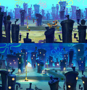 Concept art of Bikini Bottom.