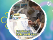 Peter working on a background for the episode "SB-129."