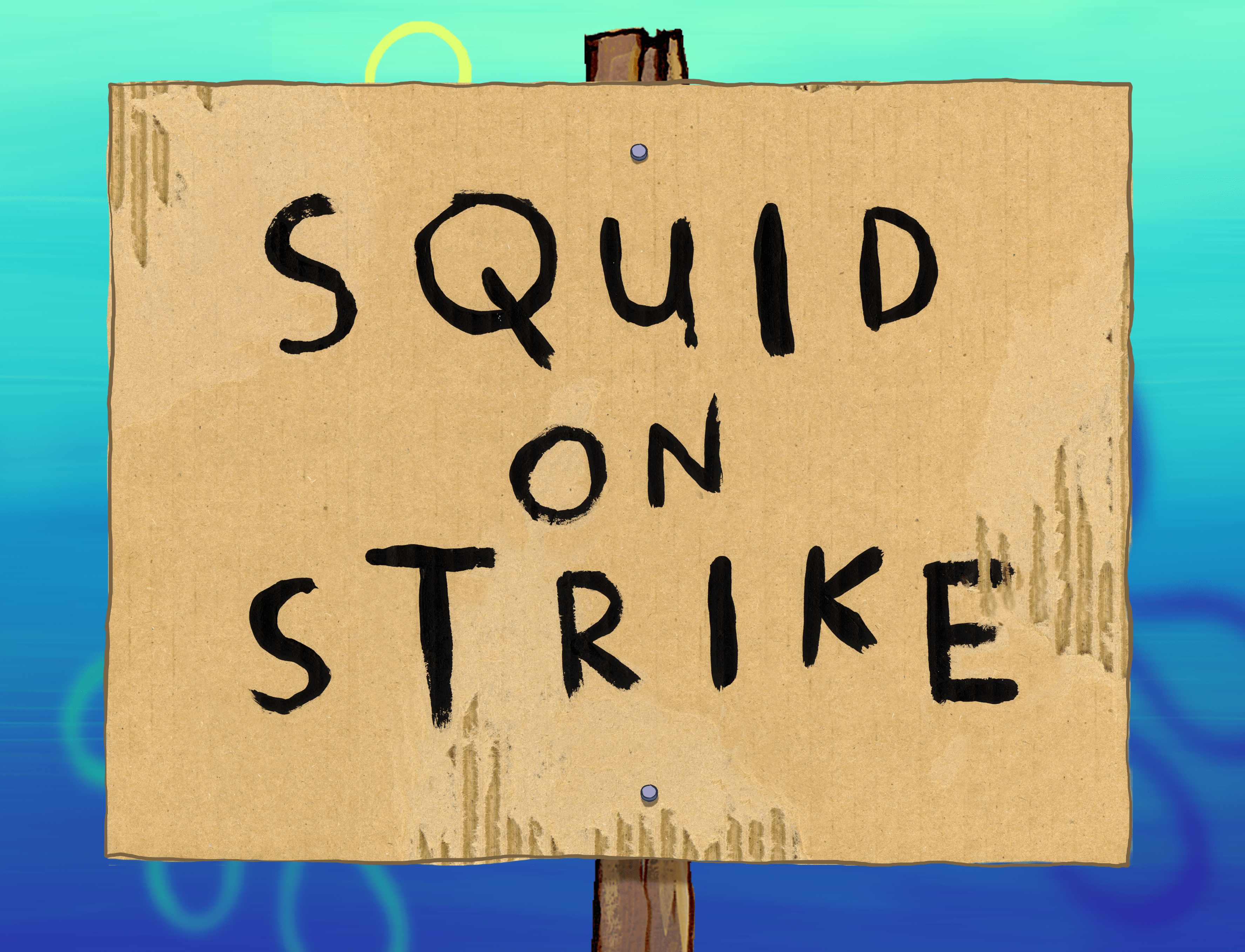 spongebob squid on strike