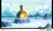 Painting of Greasetrap's stove used to reforge SpongeBob's spatula