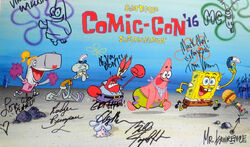 SpongeBob-SDCC-Cast-Signed-Poster