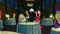 Chum Krabs and Mrs. Puff on a date.