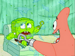 SpongeBob's green hook error in Fungus Among Us
