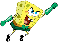 SpongeBob Mermain Man Flying