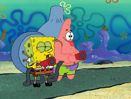 SpongeBob with the wrong eyelid color.