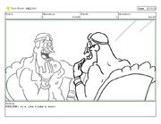 Storyboard panel by Zeus Cervas with King Poseidon.