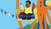 Banana-shaped SpongeBob appears in The Cleveland Show.