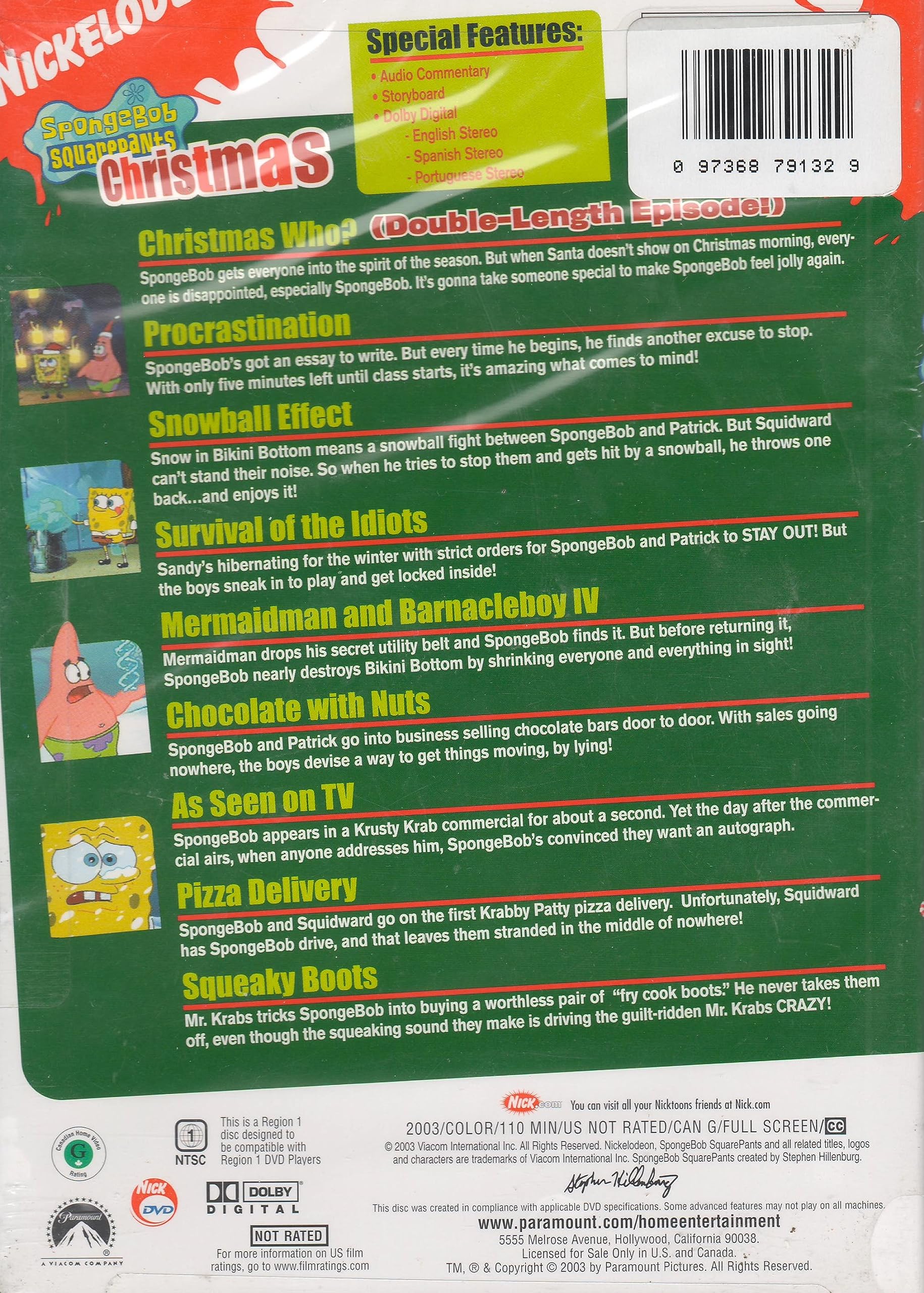 spongebob halloween dvd menu