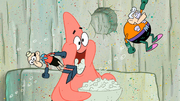 The Barnacle Boy figure's miscolored nose.