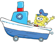 SpongeBob with yacht stock art