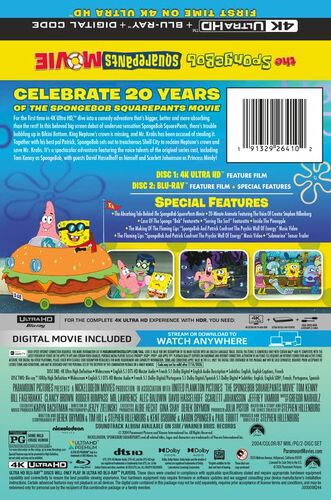 The SpongeBob SquarePants Movie (4K Ultra HD Blu-ray) | Encyclopedia ...