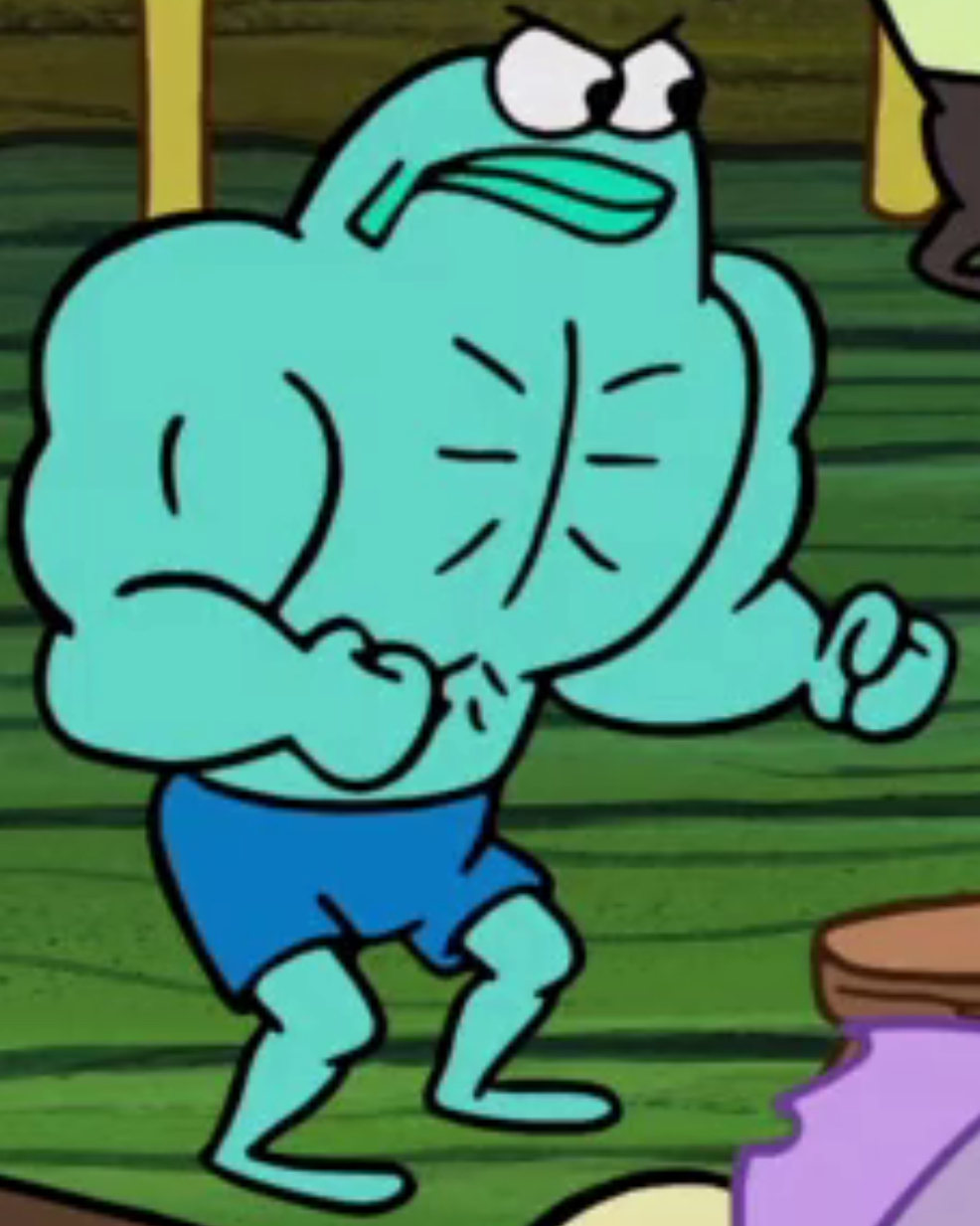 spongebob muscles drawing