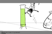 Storyboard panel with Plankton, singing a deleted song. (#1)