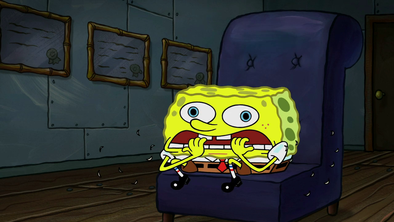 Spongebob Biting Lips Meme