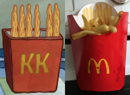 Kelp fries and McDonald's French fries