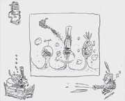 Bocetos del soplador de hojas marino