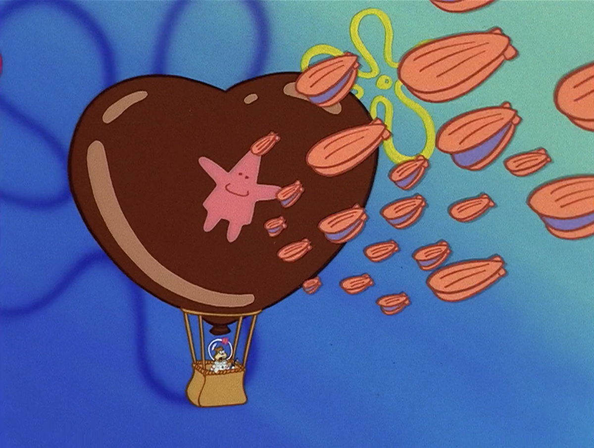 Patrick Stars Chocolate Heart Balloon From Spongebob 
