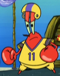 Mr. Krabs Wearing His Football Uniform
