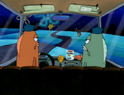 Two Incidental 118s watching SpongeBob and Mrs. Puff.